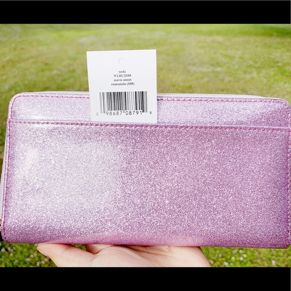 SALE‼️ Kate spade lilac glitter zip around wallet - Picture 5 of 5